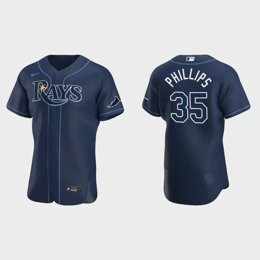 Brett Phillips #35 Tampa Bay Rays Authentic Alternate Jersey – Navy