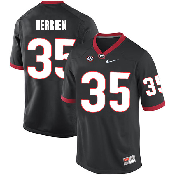 Brian Herrien Georgia Bulldogs Men's Jersey - #35 NCAA Black Limited Home