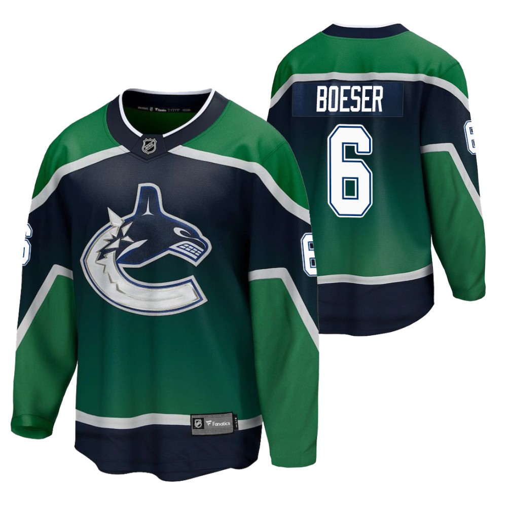 Brock Boeser Canucks 2021 Special Edition Green Jersey
