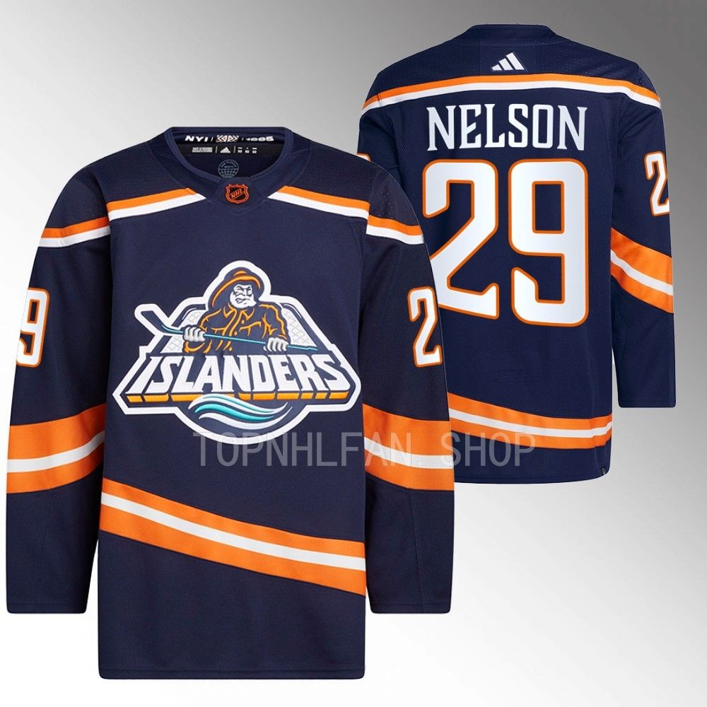 Brock Nelson 2022 New York Islanders Navy Reverse Retro 2.0 Primegreen Authentic Jersey