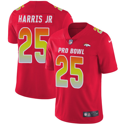 Broncos #25 Chris Harris Jr Red Men's Stitched Football Limited AFC 2019 Pro Bowl Jersey