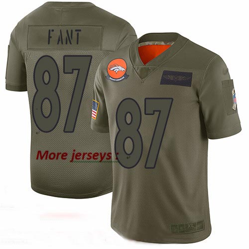 Broncos #87 Noah Fant Camo Youth Stitched Football Limited 2019 Salute to Service Jersey