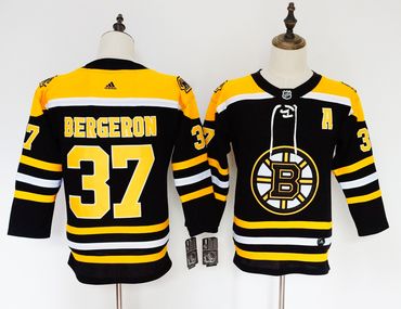 Bruins 37 Patrice Bergeron Black Women Adidas Jersey