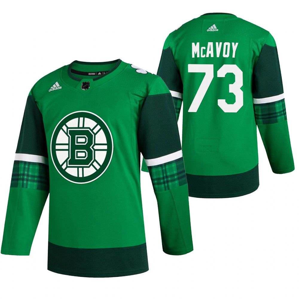 Bruins Charlie McAvoy 2020 St Paddy's Day Green #73 Jersey Stitched
