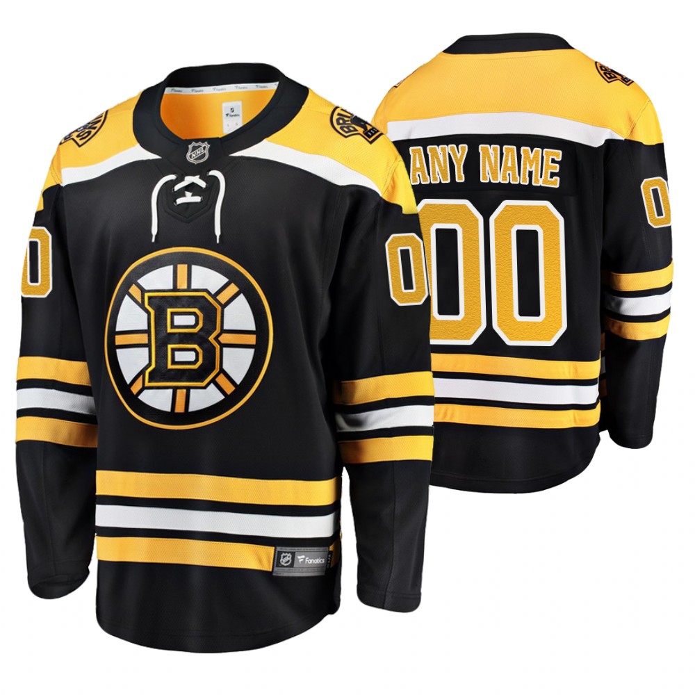 Bruins Custom Black Player Home Breakaway Jersey