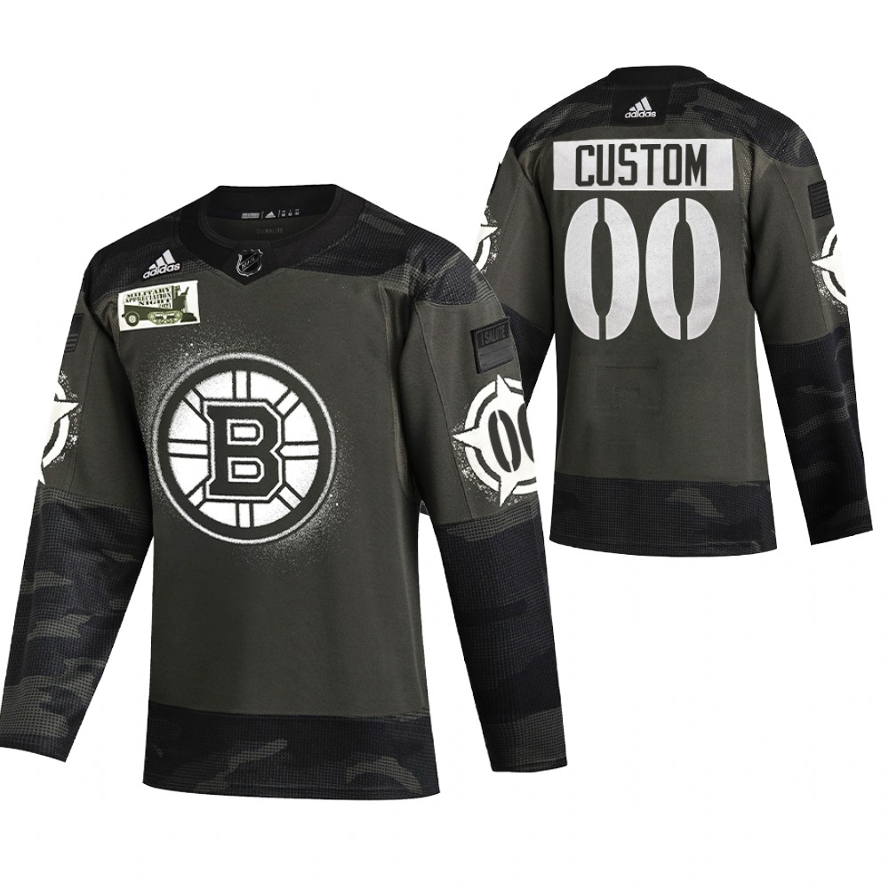 Bruins Custom Camo 2021 Military Night Authentic Limited Jersey