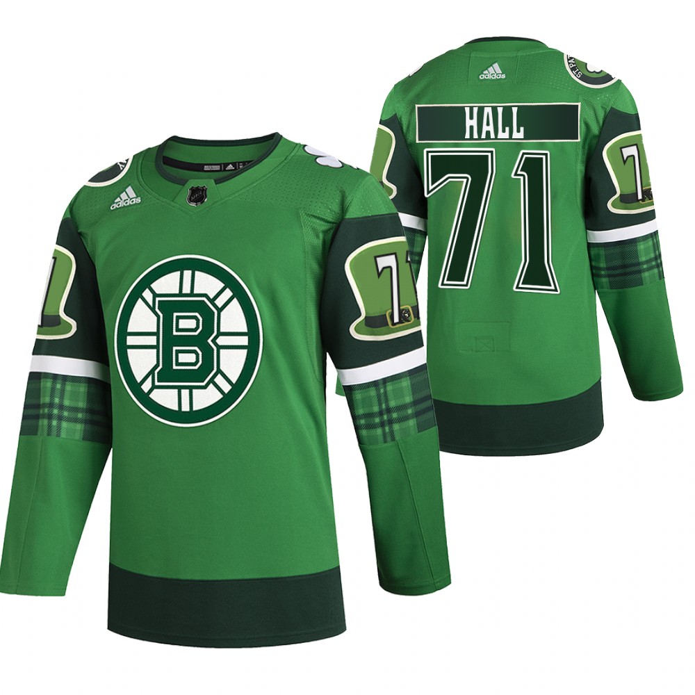Bruins Taylor Hall St Patricks Day Green #71 Jersey 2022 Stitched