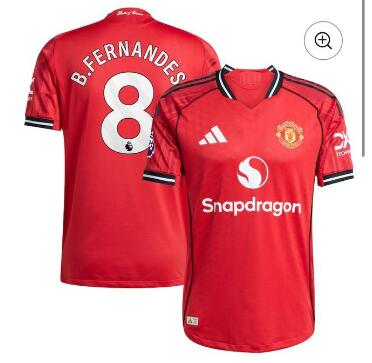 Bruno Fernandes Manchester United adidas Home 202526 Authentic Player JerseyRed