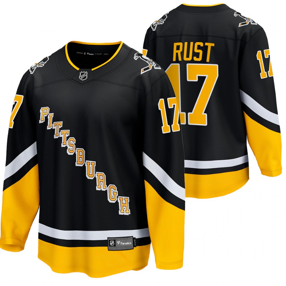 Bryan Rust Jersey Pittsburgh Penguins Alternate Black 2021-22 Premier Breakaway