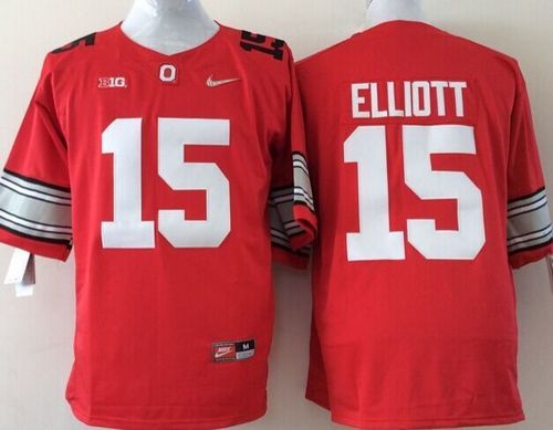 Buckeyes #15 Ezekiel Elliott Red Stitched Youth NCAA Jersey