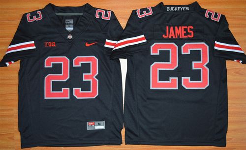 Buckeyes #23 Lebron James Black(Red No.) Limited Stitched Youth NBA jersey