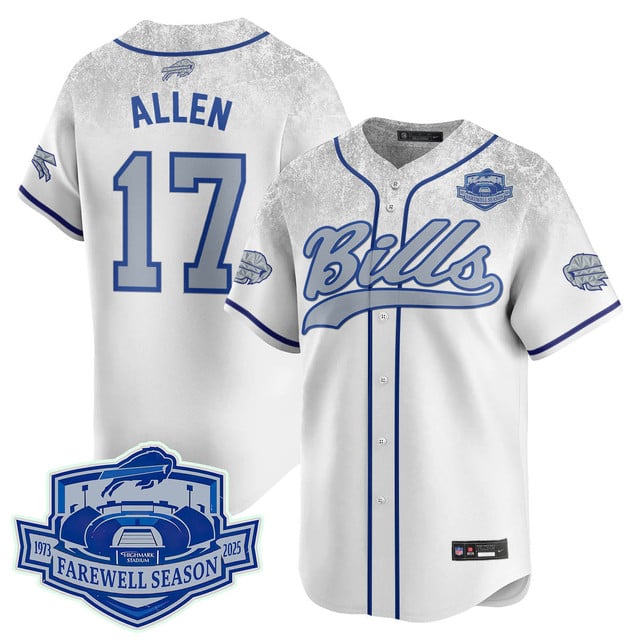 Buffalo Bills 2025 Baseball Jersey All Stitched - Farewell to Highmark Stadium #17 Josh Allen