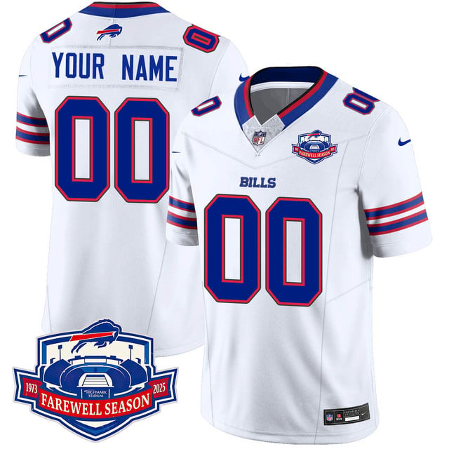 Buffalo Bills 2025 Custom Jersey All Stitched white