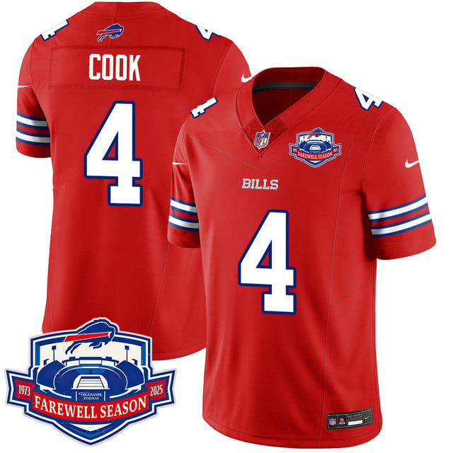 Buffalo Bills 2025 Jersey All Stitched #4 James Cook