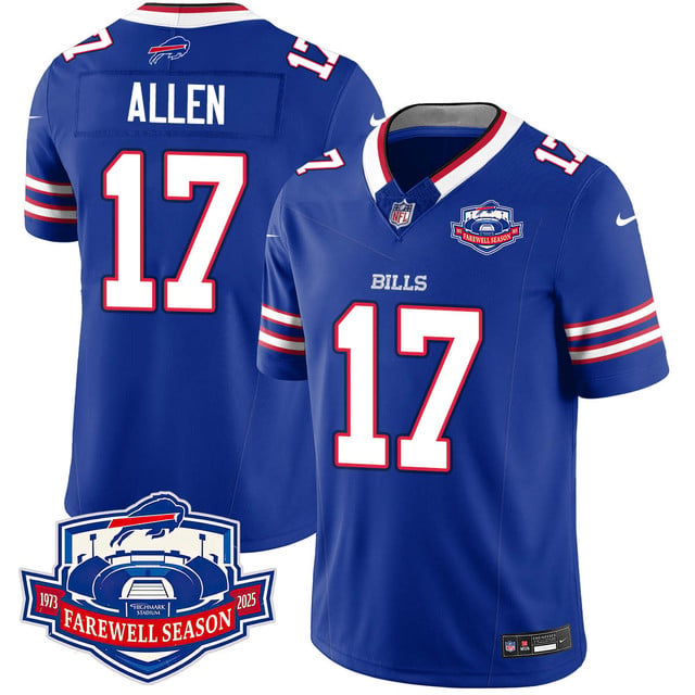 Buffalo Bills 2025 Jersey All Stitched blue #17 Josh Allen