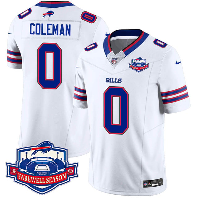 Buffalo Bills 2025 Jersey All Stitched white #0 Keon Coleman