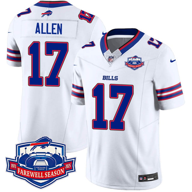 Buffalo Bills 2025 Jersey All Stitched white #17 Josh Allen