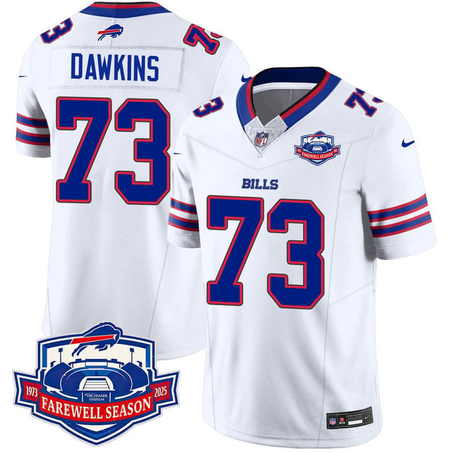 Buffalo Bills 2025 Jersey All Stitched white #73 Dion Dawkins