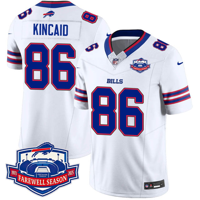 Buffalo Bills 2025 Jersey All Stitched white #86 Dalton Kincaid