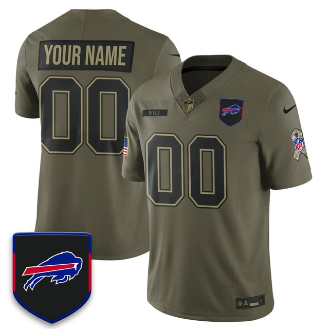 Buffalo Bills 2025 Salute to Service Limited Custom Jersey