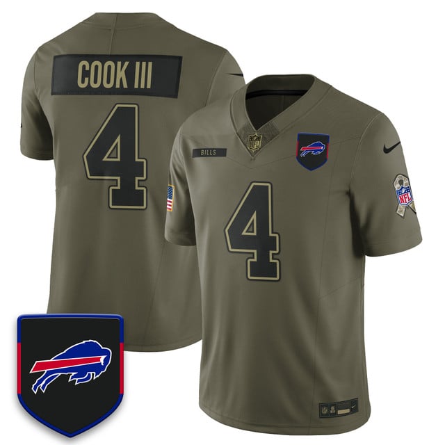Buffalo Bills 2025 Salute to Service Limited Jersey #4 James Cook III