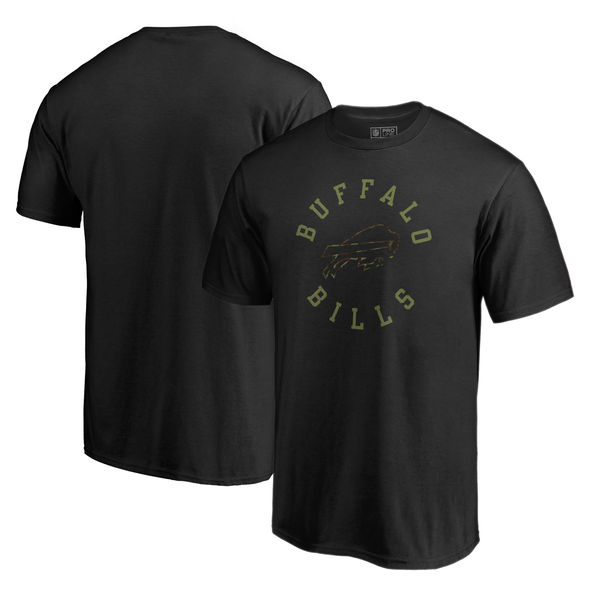 Buffalo Bills NFL Pro Line By Fanatics Branded Camo Collection Liberty Big & Tall T-Shirt Black