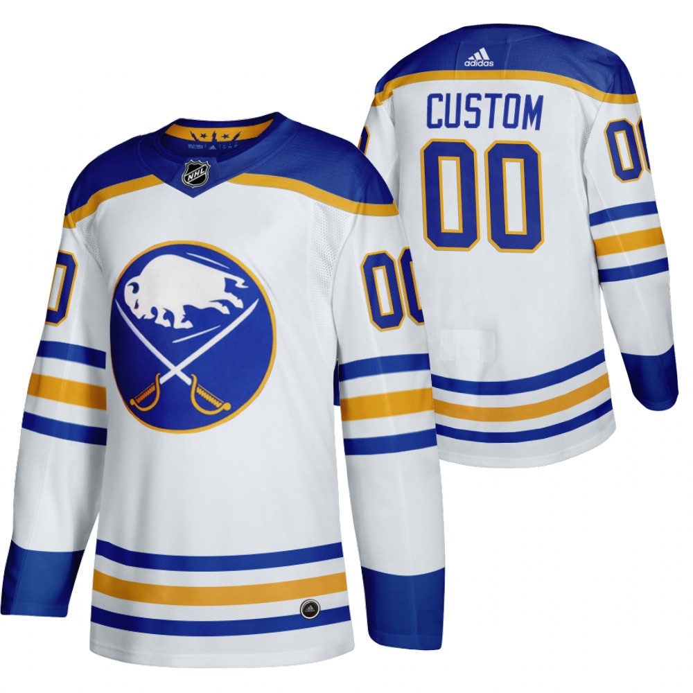 Buffalo Sabres 2020-21 Away Custom White Jersey