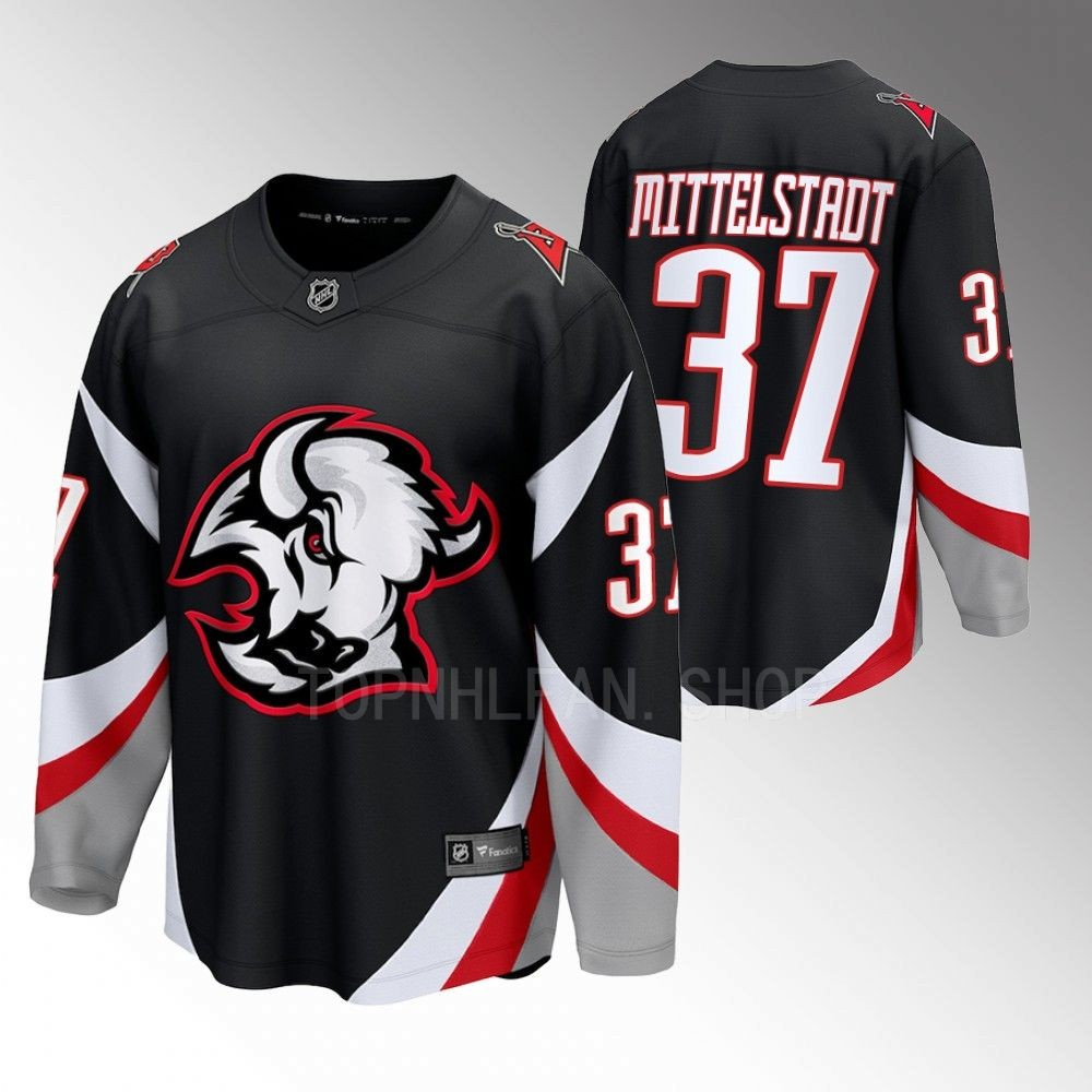 Buffalo Sabres Casey Mittelstadt Black 2022-23 Goathead Alternate Premier Breakaway Player Jersey
