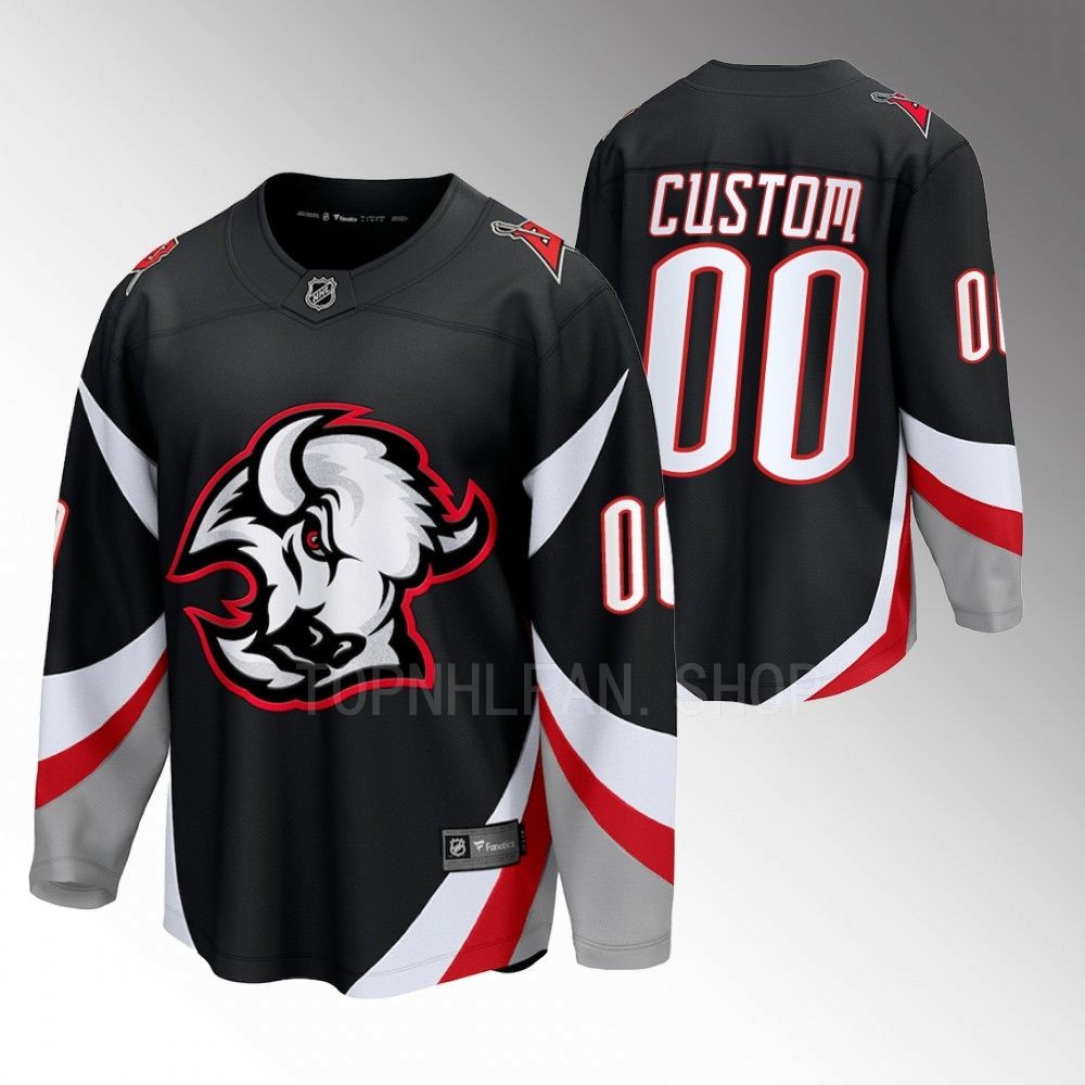 Buffalo Sabres Custom Black 2022-23 Goathead Alternate Premier Breakaway Player Jersey