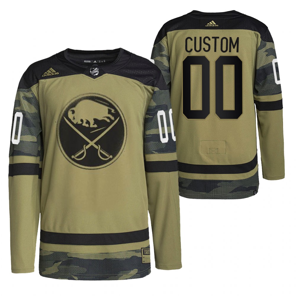 Buffalo Sabres Custom Camo 2022 Military Appreciation Night Primegreen Authentic Jersey