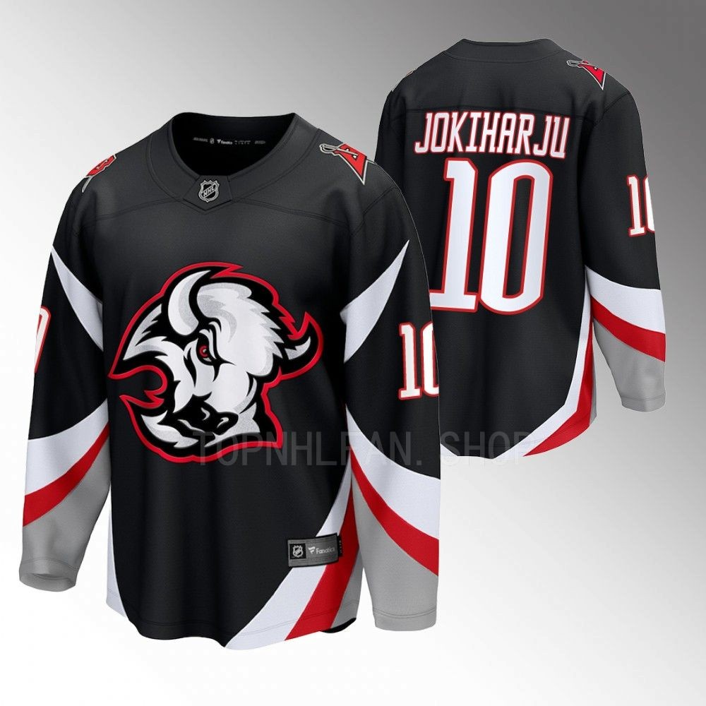 Buffalo Sabres Henri Jokiharju Black 2022-23 Goathead Alternate Premier Breakaway Player Jersey