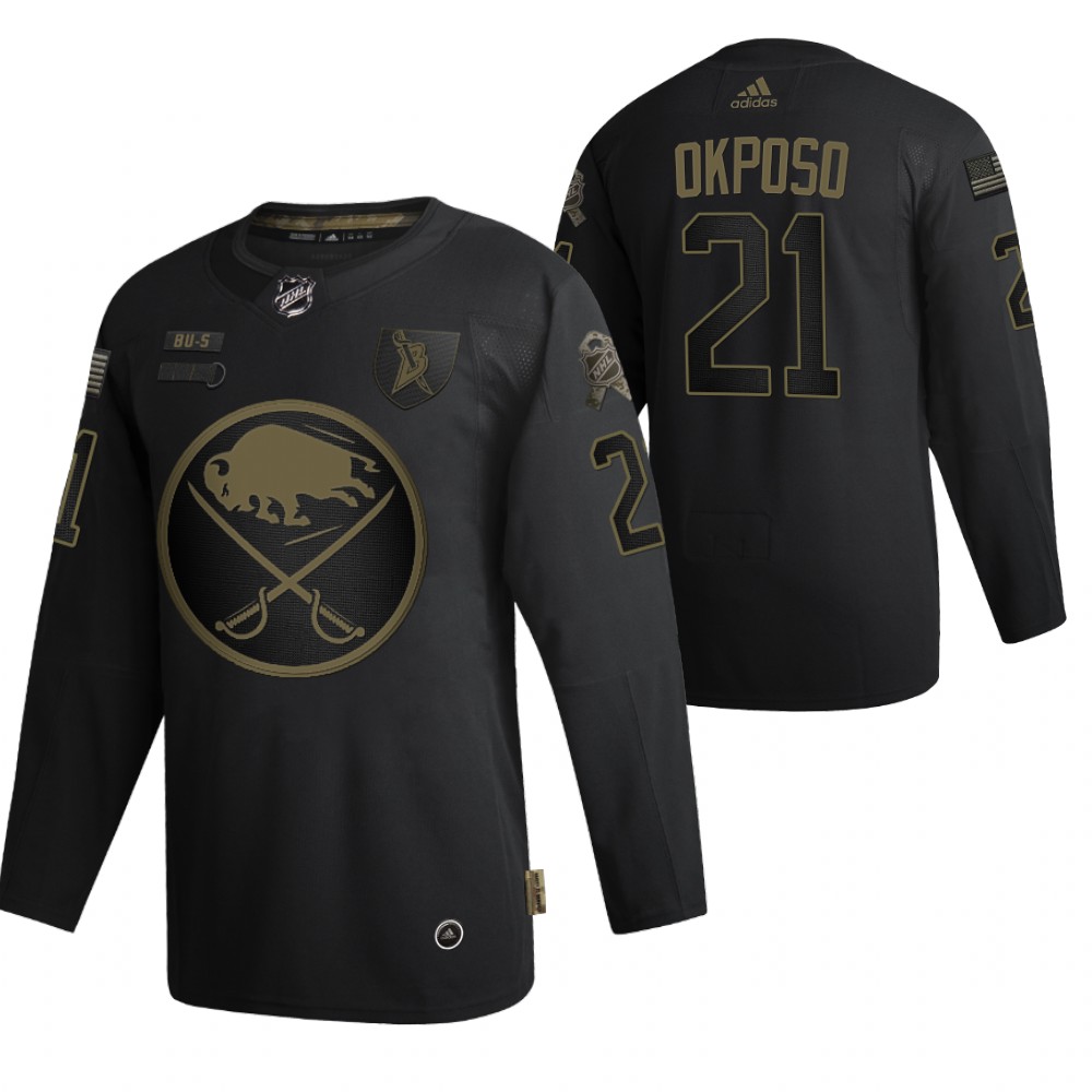 Buffalo Sabres Kyle Okposo Black 2020 Salute To Service Authentic Jersey