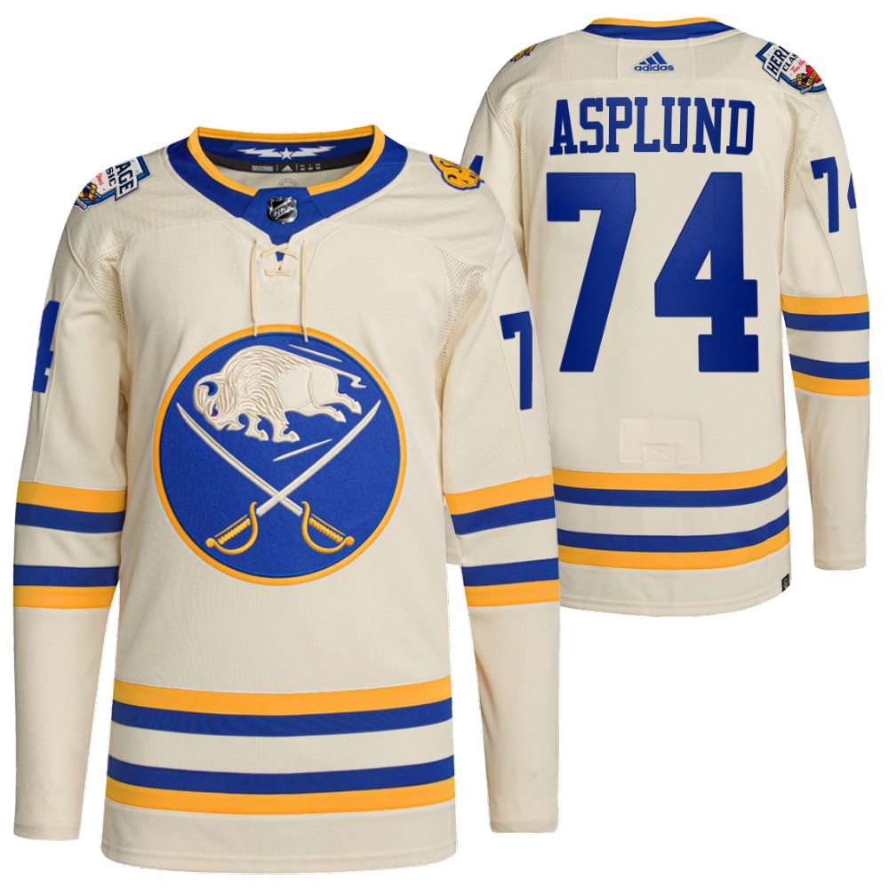 Buffalo Sabres Rasmus Asplund 2022 Heritage Classic White Primegreen Authentic Jersey