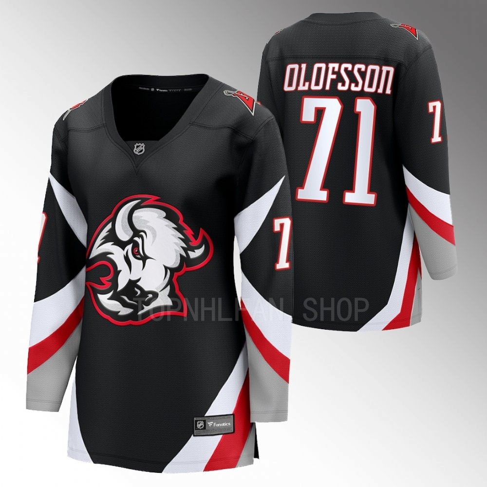 Buffalo Sabres Victor Olofsson Women Black 2022-23 Goathead Alternate Jersey