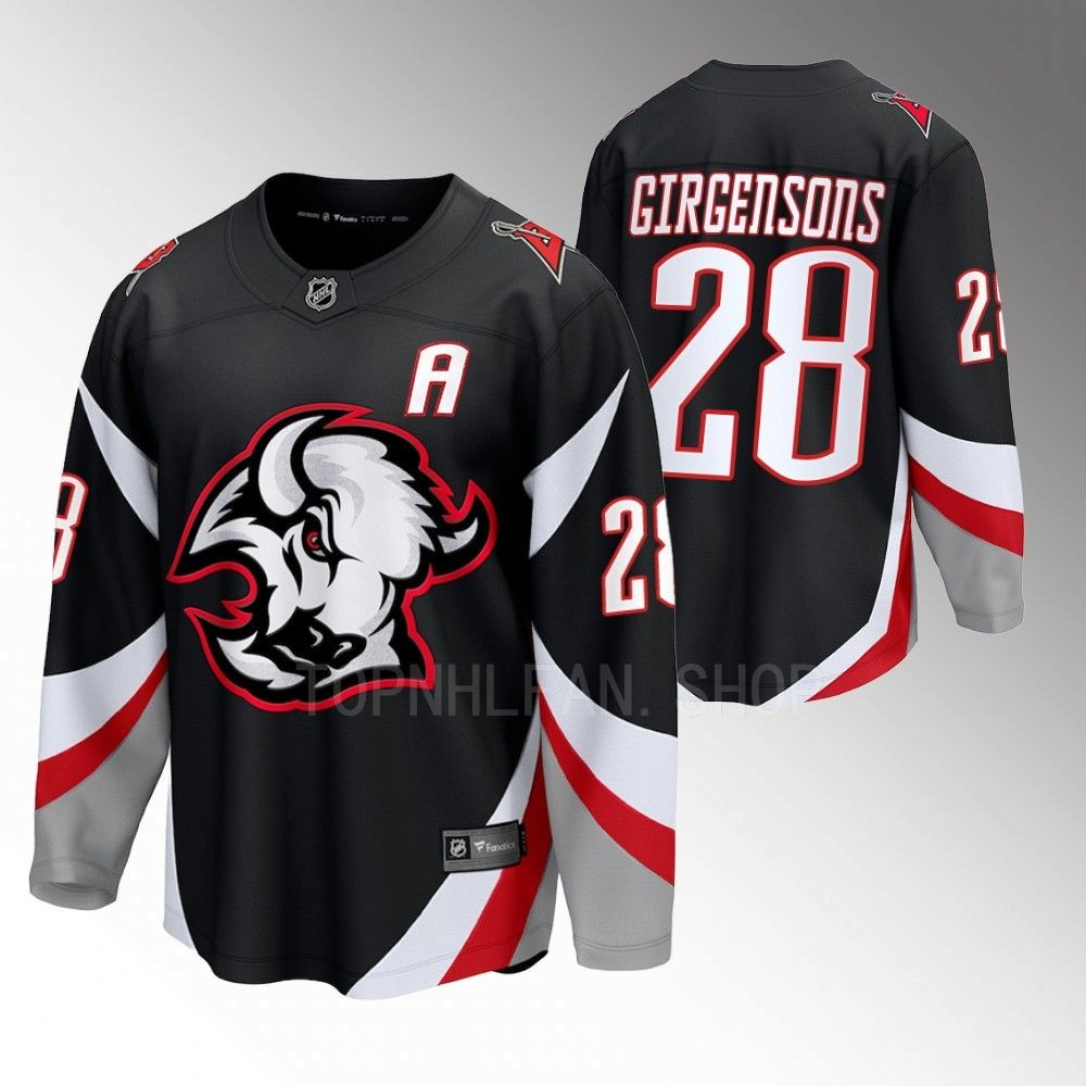 Buffalo Sabres Zemgus Girgensons Black 2022-23 Goathead Alternate Premier Breakaway Player Jersey