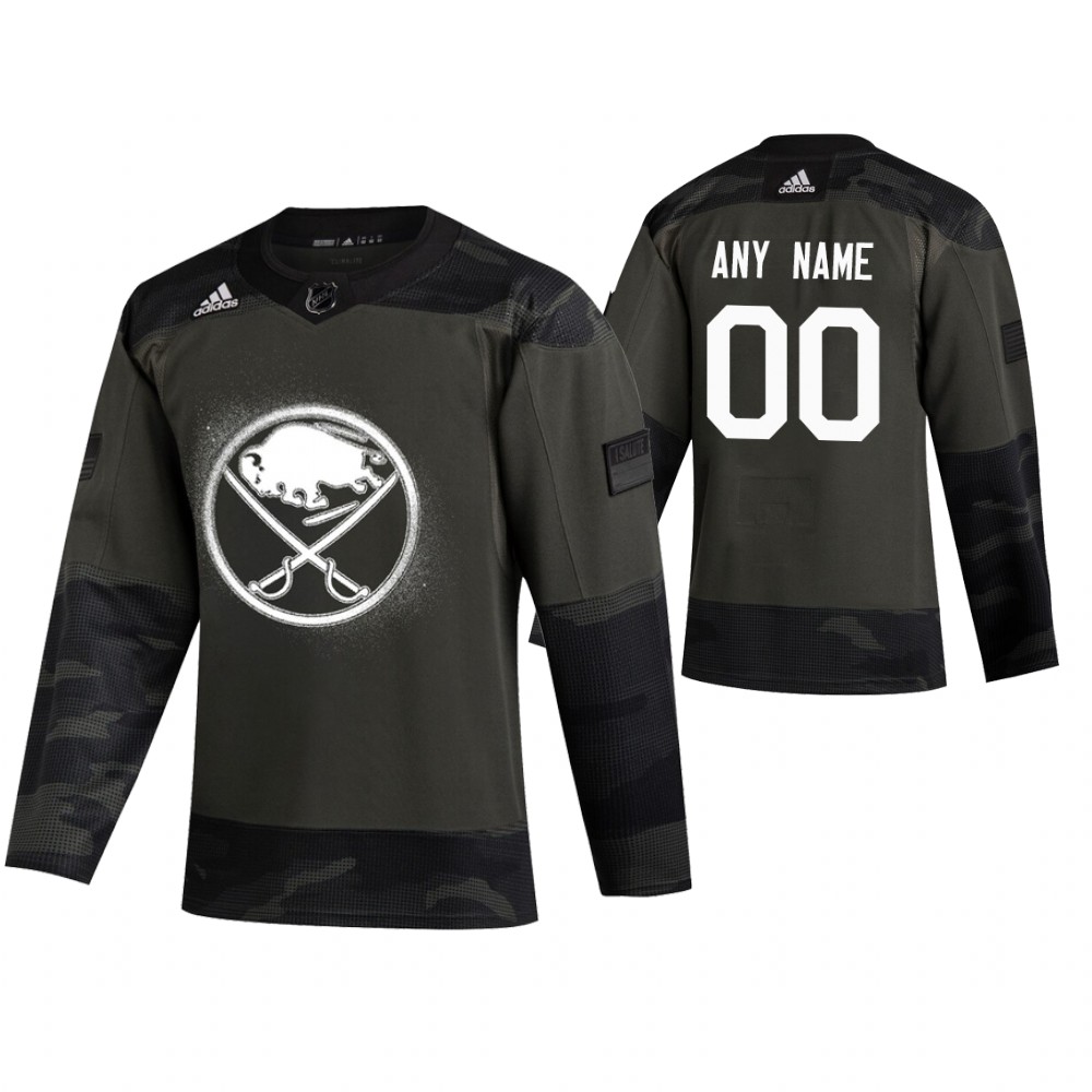 Buffalo Sabres hockey Camo 2019 Veterans Day Jersey Custom
