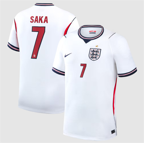 Bukayo Saka England National Team Nike 2026 Home Stadium Replica Jersey