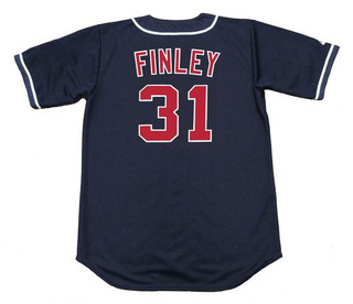 CHUCK FINLEY California Angels 1995 Majestic Throwback Alternate Baseball Jersey