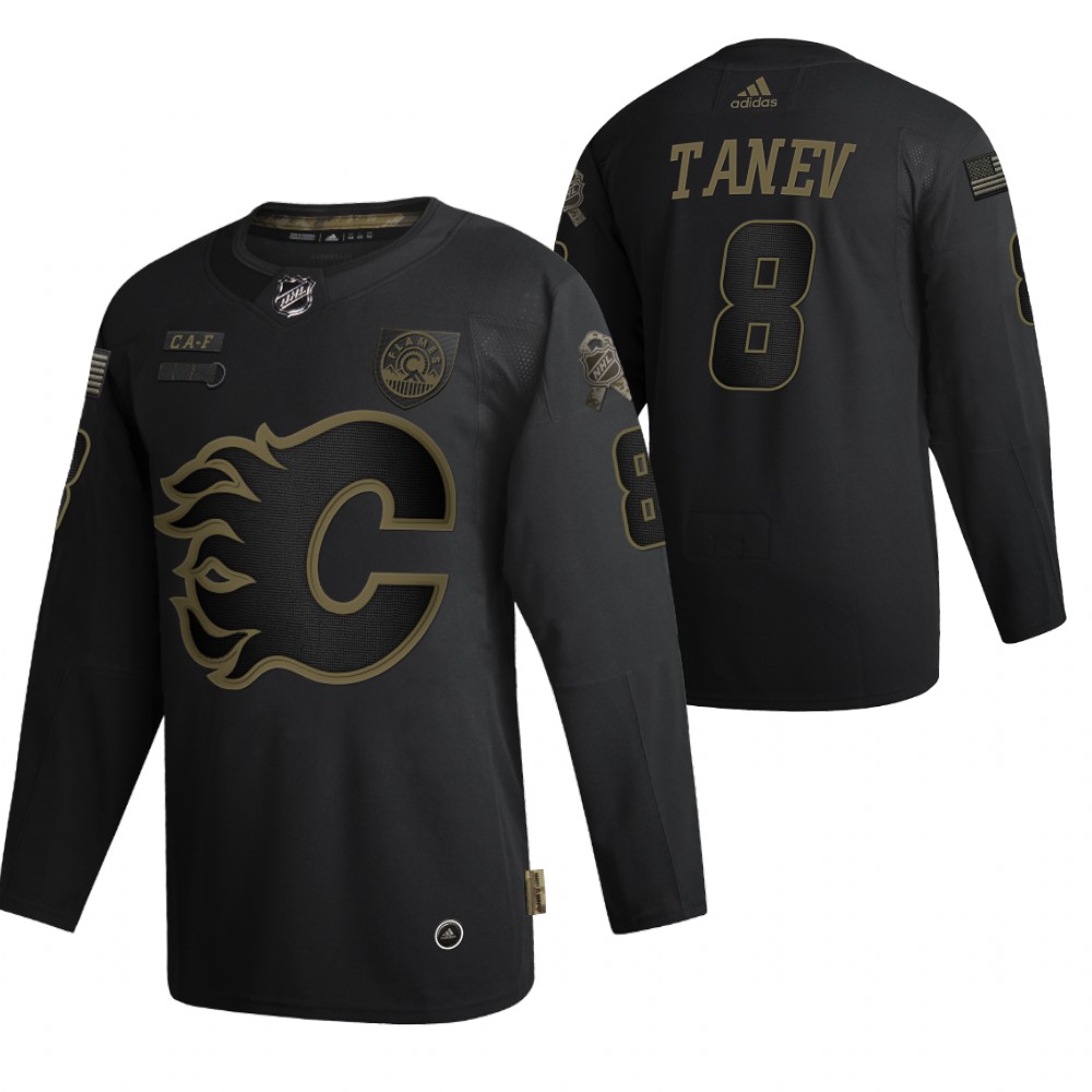 Calgary Flames Christopher tanev Black 2020 Salute To Service Authentic Jersey