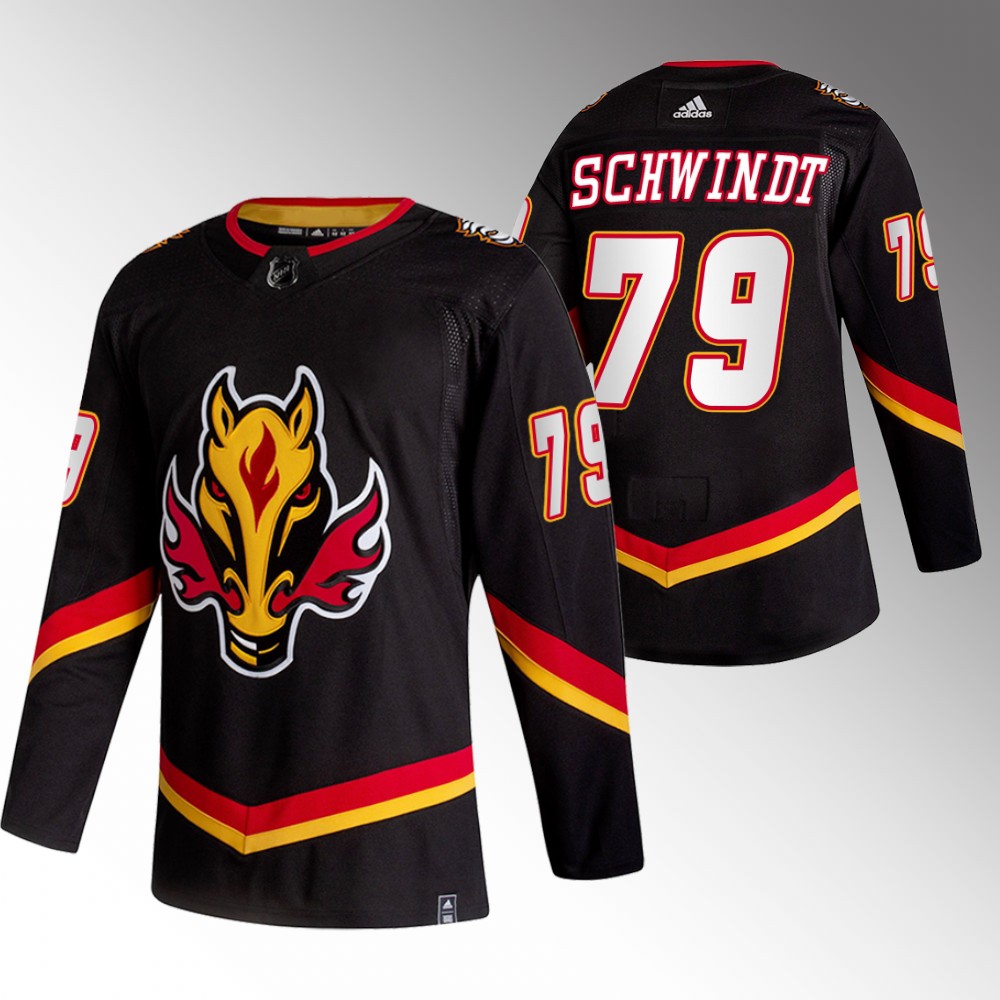 Calgary Flames Cole Schwindt Black 2022-23 Alternate Authentic Jersey