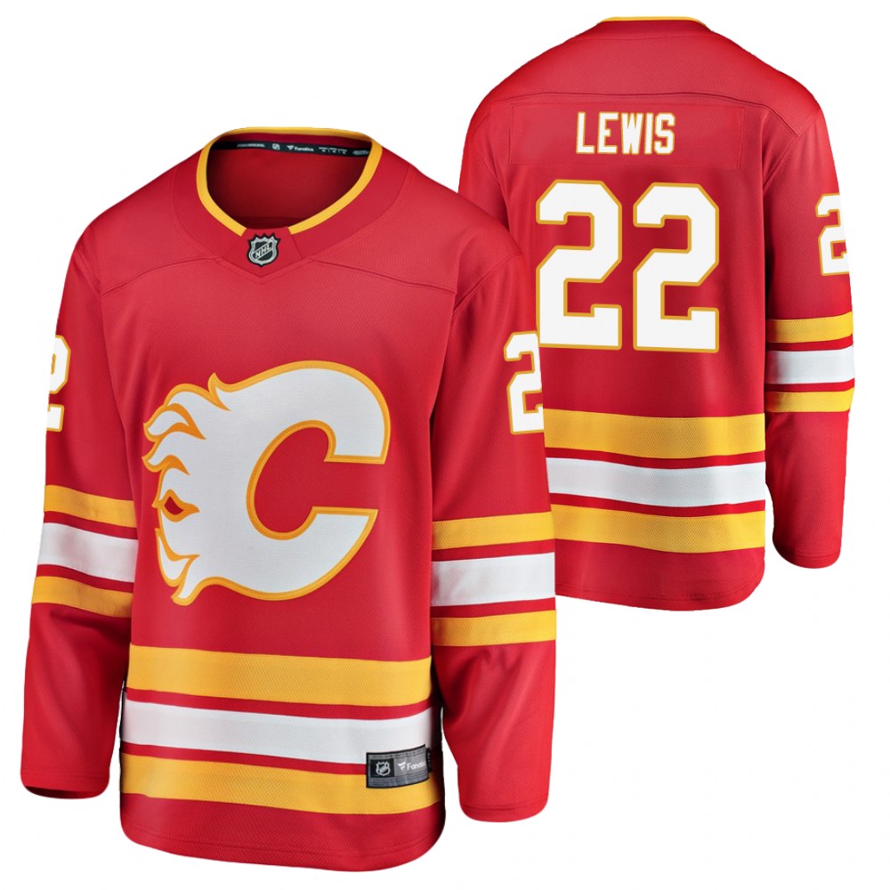 Calgary Flames Trevor Lewis Red Home Player 2021 Jersey