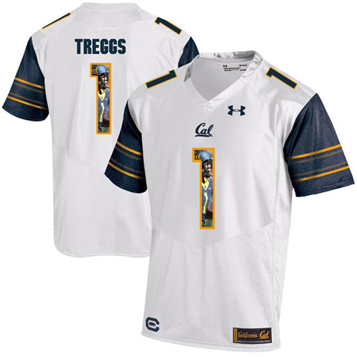 California Golden Bears White Bryce Treggs Player Portrait Jersey
