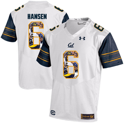 California Golden Bears White Chad Hansen Player Portrait Jersey