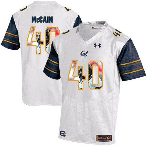 California Golden Bears White Chris McCain Player Portrait Jersey