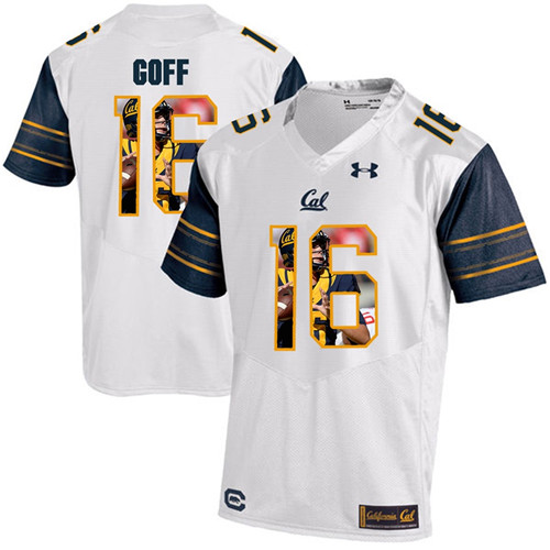 California Golden Bears White Jared Goff Player Portrait Jersey