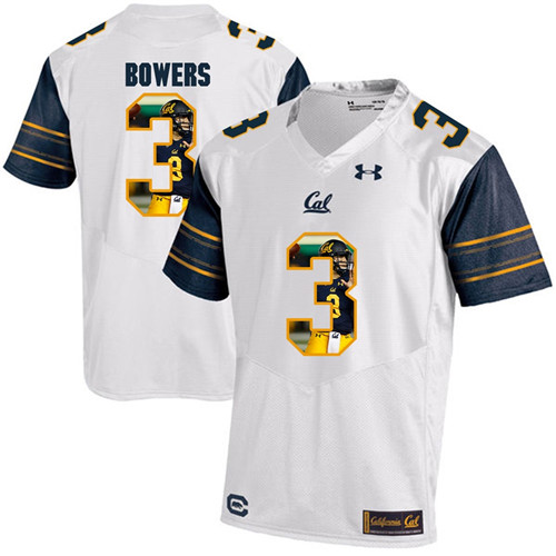California Golden Bears White Ross Bowers Player Portrait Jersey