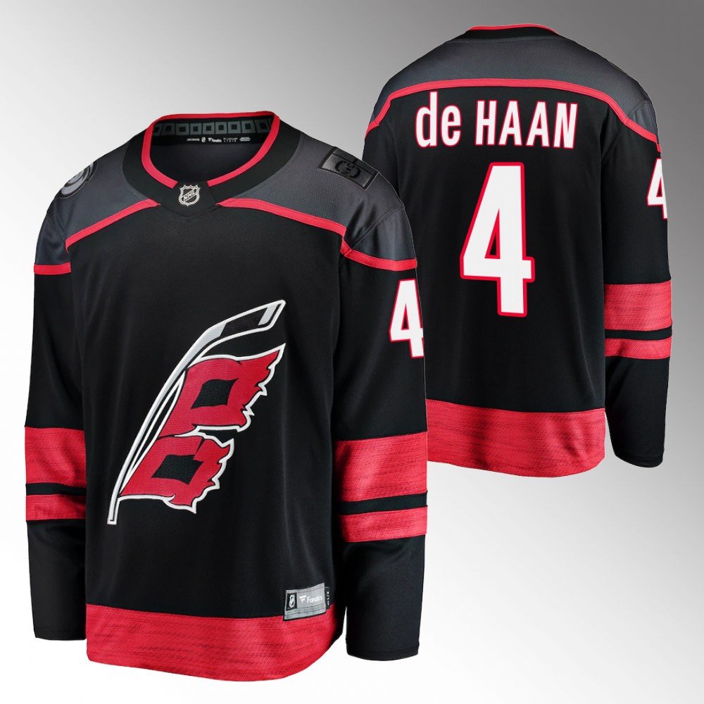 Calvin de Haan Carolina Hurricanes Jersey Home Black Breakaway Player