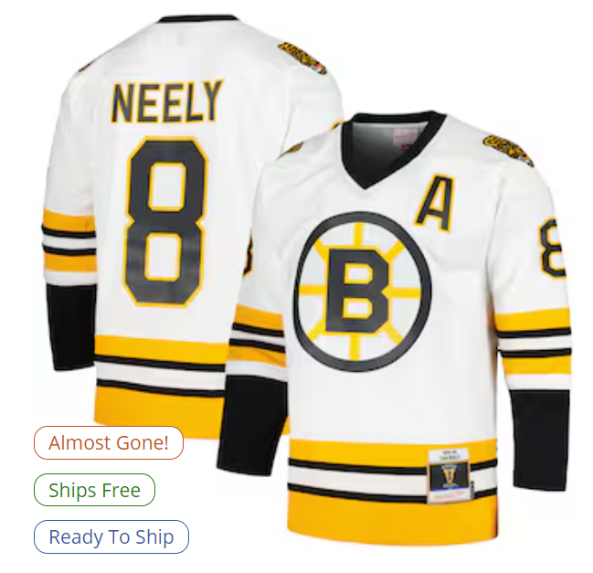 Cam Neely Boston Bruins Mitchell Ness 199394 Blue Line Player Jersey White