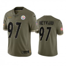 Cameron Heyward Pittsburgh Steelers Nike Olive 2022 Salute To Service Limited Jersey