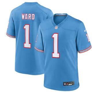 Cameron Ward Tennessee Titans Nike 2025 NFL Draft First Round Pick 2nd Alternate Game Jersey - Light Blue